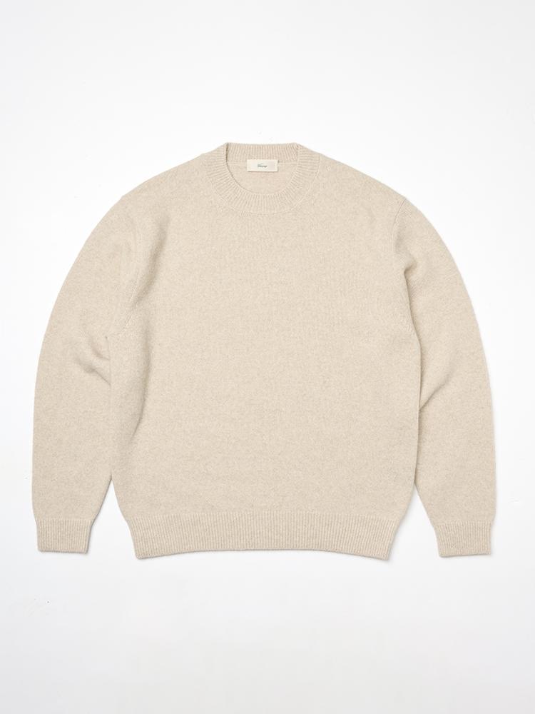Berno 24Fw Fox Crew-Neck Knit Oatmeal L