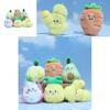 Adorable Cartoon Style Mini Fruit And Vegetable Plush Doll Keychain For Kids