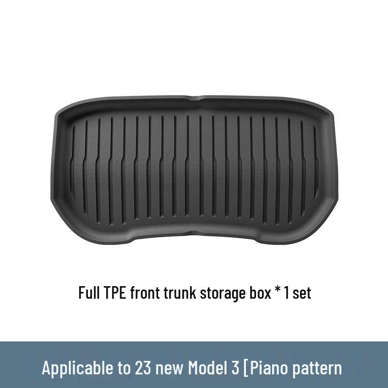 Eco-Friendly TPE Floor Mats for 2023 Tesla Model 3 - All-Weather Piano Style