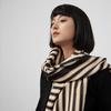 Striped Imitation Cashmere Double-Sided Scarf Simple Fashion Color Matching Warm Shawl Thickened Fringed Scarf Women