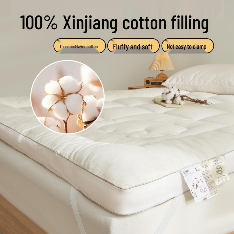Premium 100% Pure Xinjiang Cotton Home Mattress Pad – Soft, All-Cotton Base Layer for Bedding 90x200cm 1.5kg Mattress