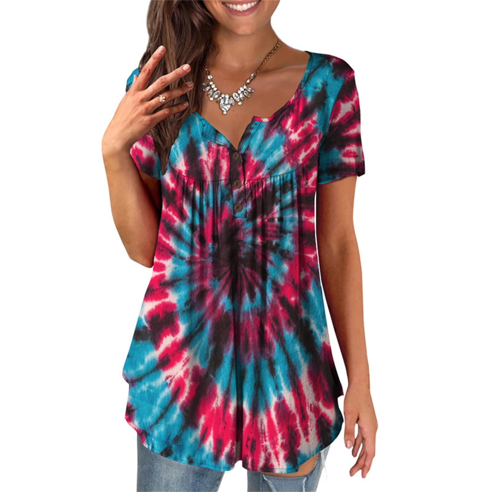 

Women s Short Sleeve Shirts Ruffle Tops Loose Tops Casual Oversized Tops Pleated Tops Button Down Casual Summer Leopard Print Tops S помаранчевий