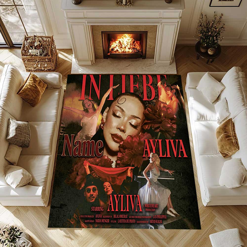 Ayliva Customize your name rug, office chair cushion, home bedroom living room gift.