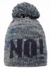 Boy' Hat with Pompom, Gray and Blue, No!, Döll