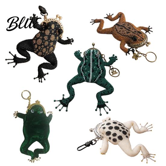 Kleines Kissenschloss mit Schloss Münzbörse DIY Frosch Münzhalter Niedliche Tasche Perlenkröte