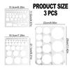 3Pcs 3 Sizes Round Templates DIY Multifunctional Geometric Ruler  Student