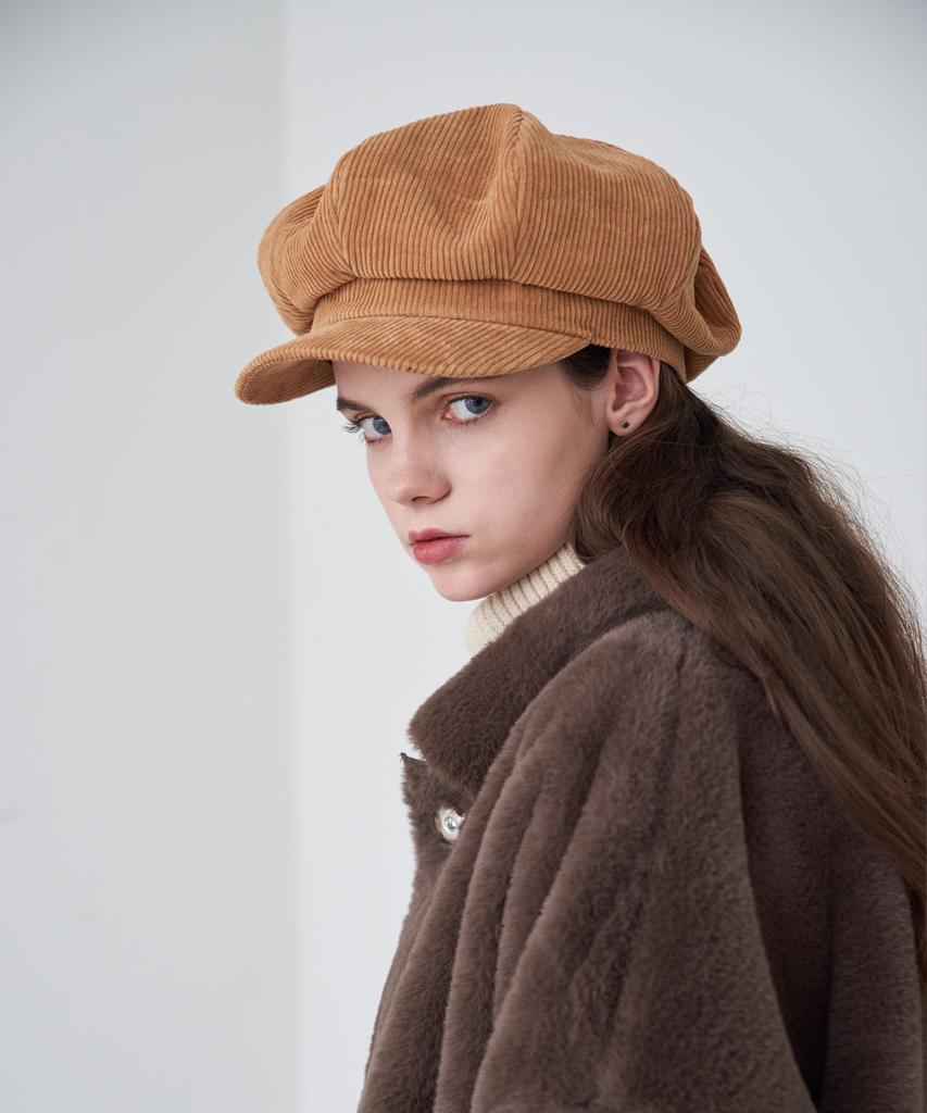 Maneseu Amiens Corduroy Newsboy Cap (3 Colors)