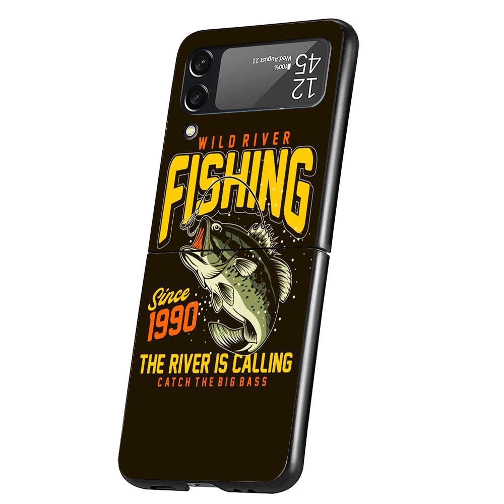 

Fishing Club Graphic Phone Case For Samsung Galaxy Z Flip 7 6 5 4 3 5G Cover ZFlip7 ZFlip6 ZFlip4 ZFlip5 ZFlip3 Coque Fundas Gal Samsung Z Flip