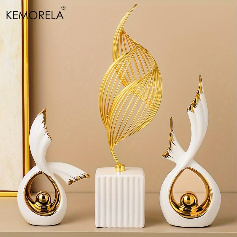 KEMORELA 1/2PCS Home Decoration Luxury Statues Simple Style Holiday Decorations TV Cabinet Wine Cabinet Office Desk Accessories