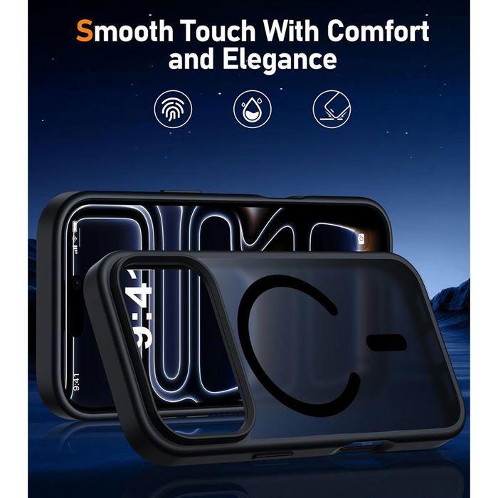 Coque de Protection - BOOLING - iPhone 17 Pro - Hybride - Anneau Magnétique Noir - 2 Verres Trempés