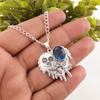 Natural London Blue Topaz Gemstone 925 Sterling Silver Handcrafted Pendant 1.49" CP-28-3