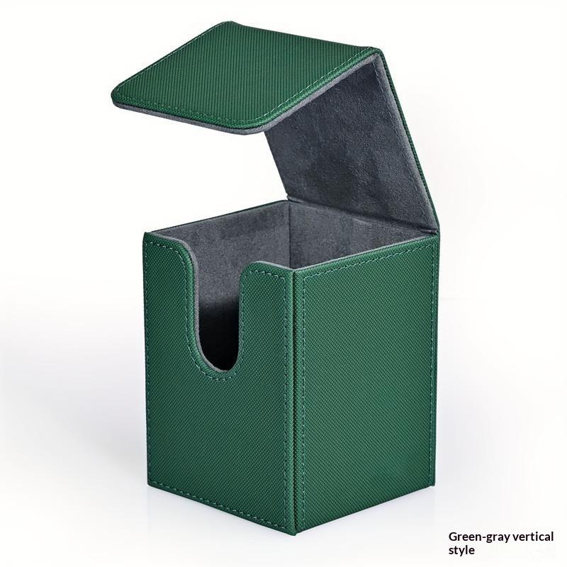 Card Deck Box Pu Leather Trading Card Case Magnetic Storage Holder Fits 100+ Sleeved Cards For Tcg Ccg Game Cards Organizer