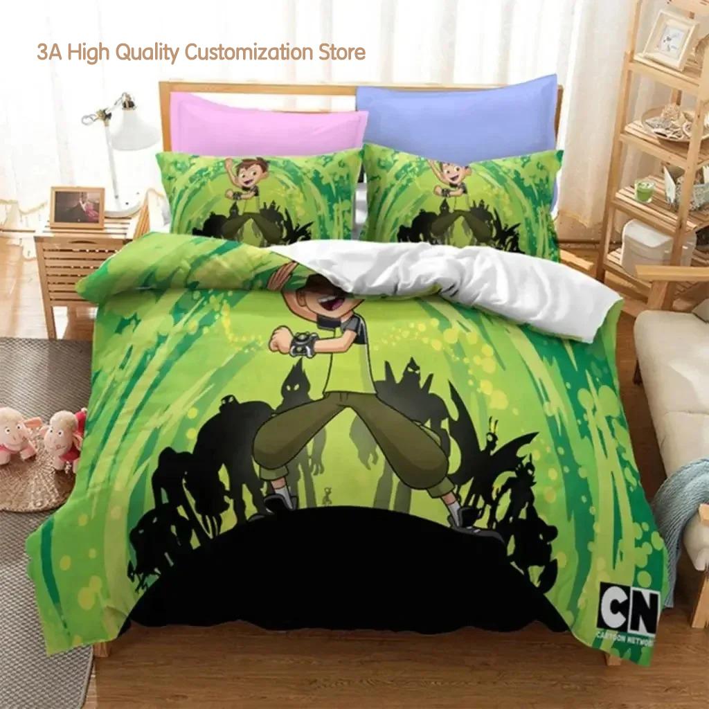 

Comforter 3D Print Ben Alien Force 10 Teenage Hacker Bedding Set Boys Girls Twin Queen Size Bed Boys Adult Comforter (quilt)-EU Single(135*200cm)3pcs