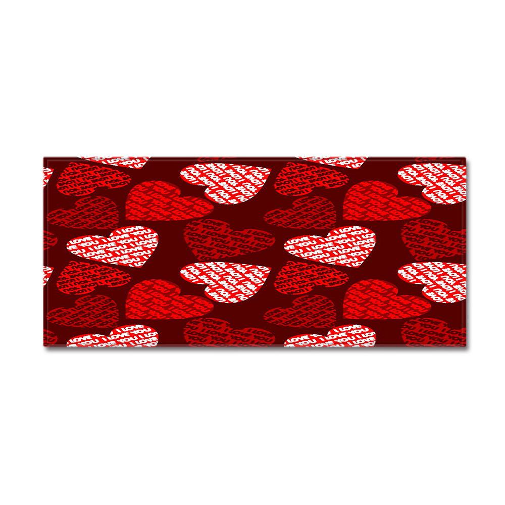 Valentine'S Day Carpet Long Floor Mat Love Theme Doormat