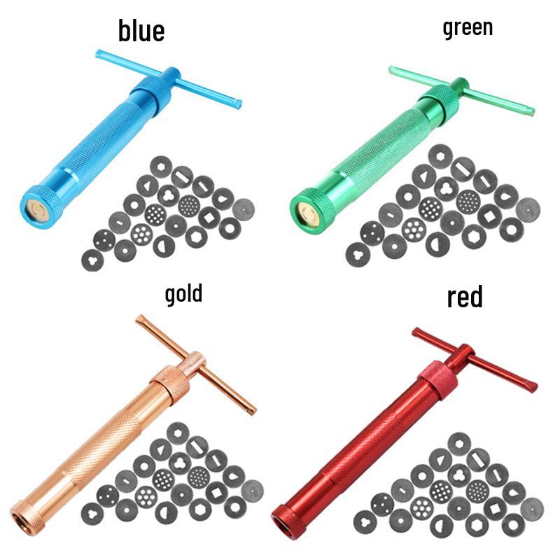 DIY Stainless Steel Clay & Baking Extruder Set - 20 Fancy Shaping Molds