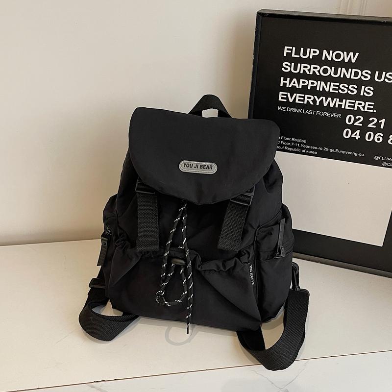 Einfarget dame-ryggsekk pendler lett snøringryggsekk