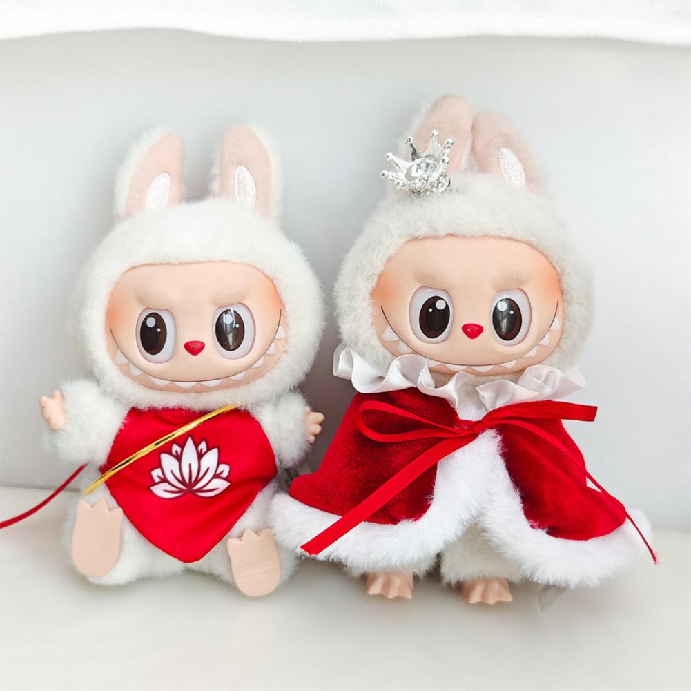 Clothes for 17cm Labubu Fashion Clothes Cape Bibs Cozy Miniature Clothes Doll Mini Fashion Accessories