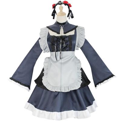 7-teilige Sets Anime My Dress Up Darling Marin Kitagawa Cosplay Kostüm Kuroe Shizuku Maid Kleid Perücke Lolita Outfits Halloween-Kostüm für Frau