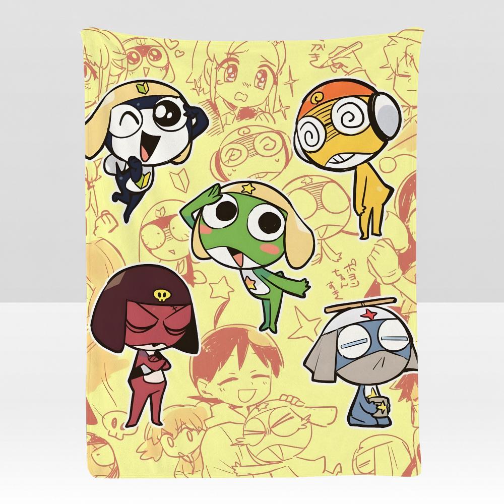 Anime K-Keroro G-Gunso Throw Soft Flannel Blanket for Bed Bedroom Sofa Picnic Throw Skin-friendly Breathable Gift Cover