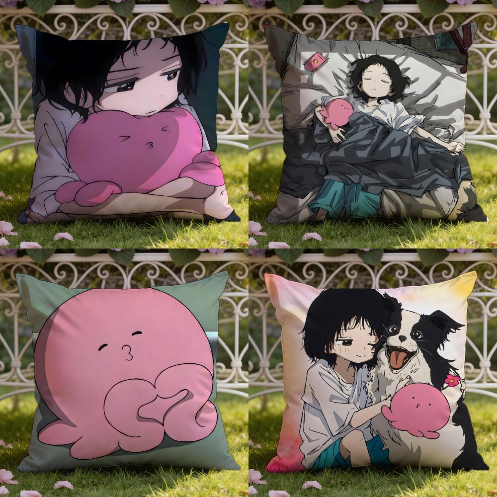 Cute Anime T-Takopi's Original Sin Cushion Cover Home & Car Dual-Scene Pillow Cover: Reversible for Premium Comfort