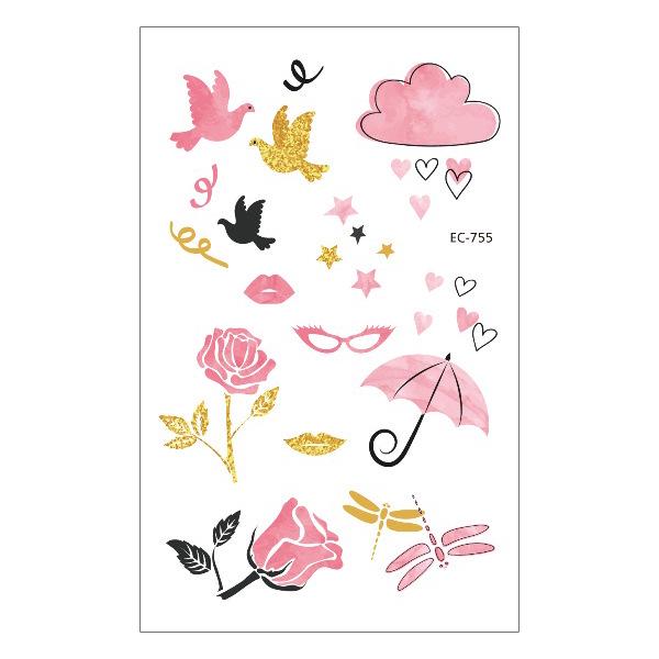 Children's Waterproof Princess Cartoon Tattoo Stickers for Birthday Parties