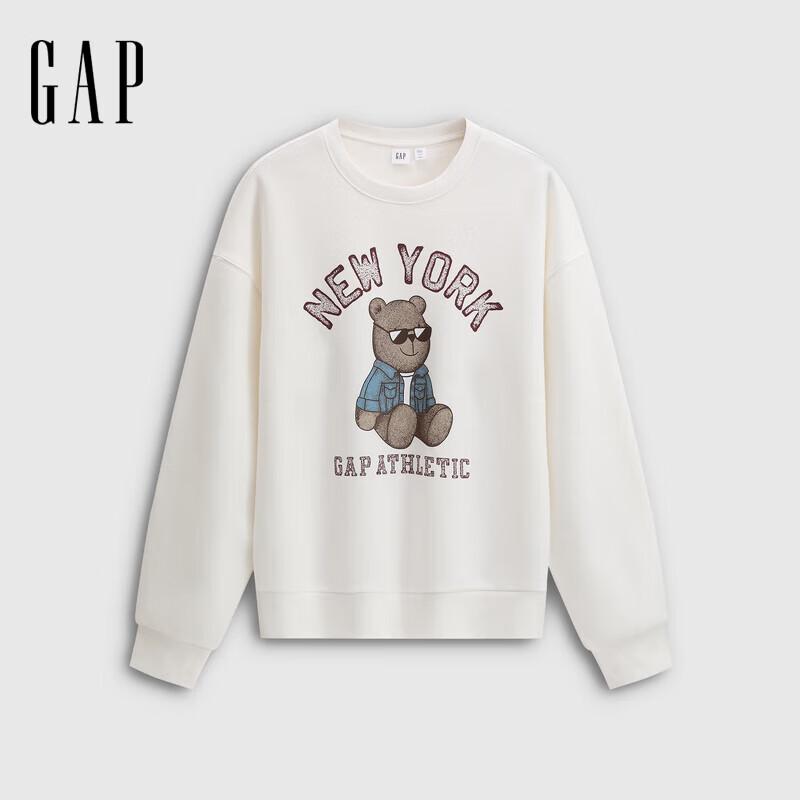 Gap Unisex Bear Print Fleece Pullover Sweatshirt