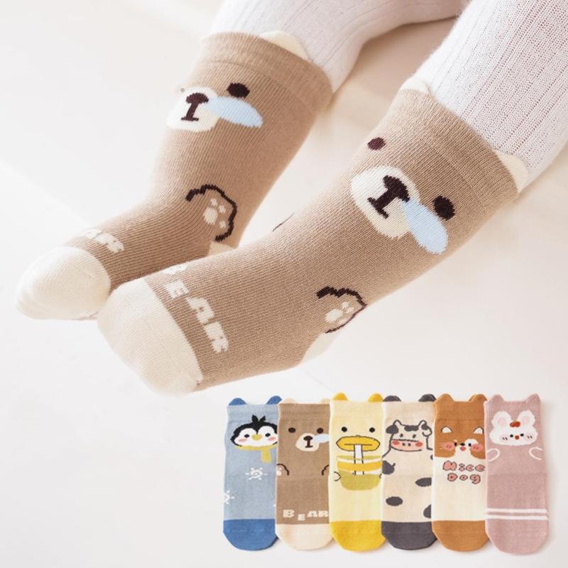 Baby Socks Girls Boys Candy Colors Socks Newborn Accessories Kids Toddlers Gift Infant Children Cartoon Animal Socks Clothes