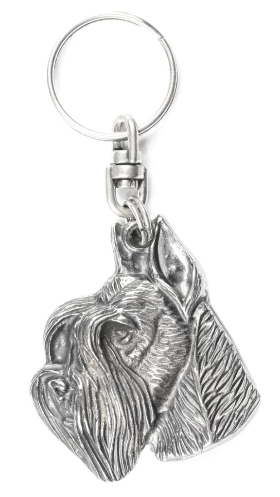 Schnauzer I - Silver-plated Pendant with a Dog In a Decorative Box, Handbag Decoration, Backpack Pendant by Art-Dog Brand