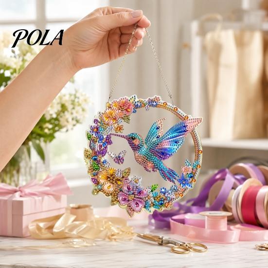 Artistic Hanging Ornament Flower Print Sun Catcher, Acrylic Colorful Owl Hummingbird Dragonfly Suncatcher, Suncatcher Ornament, Home Window