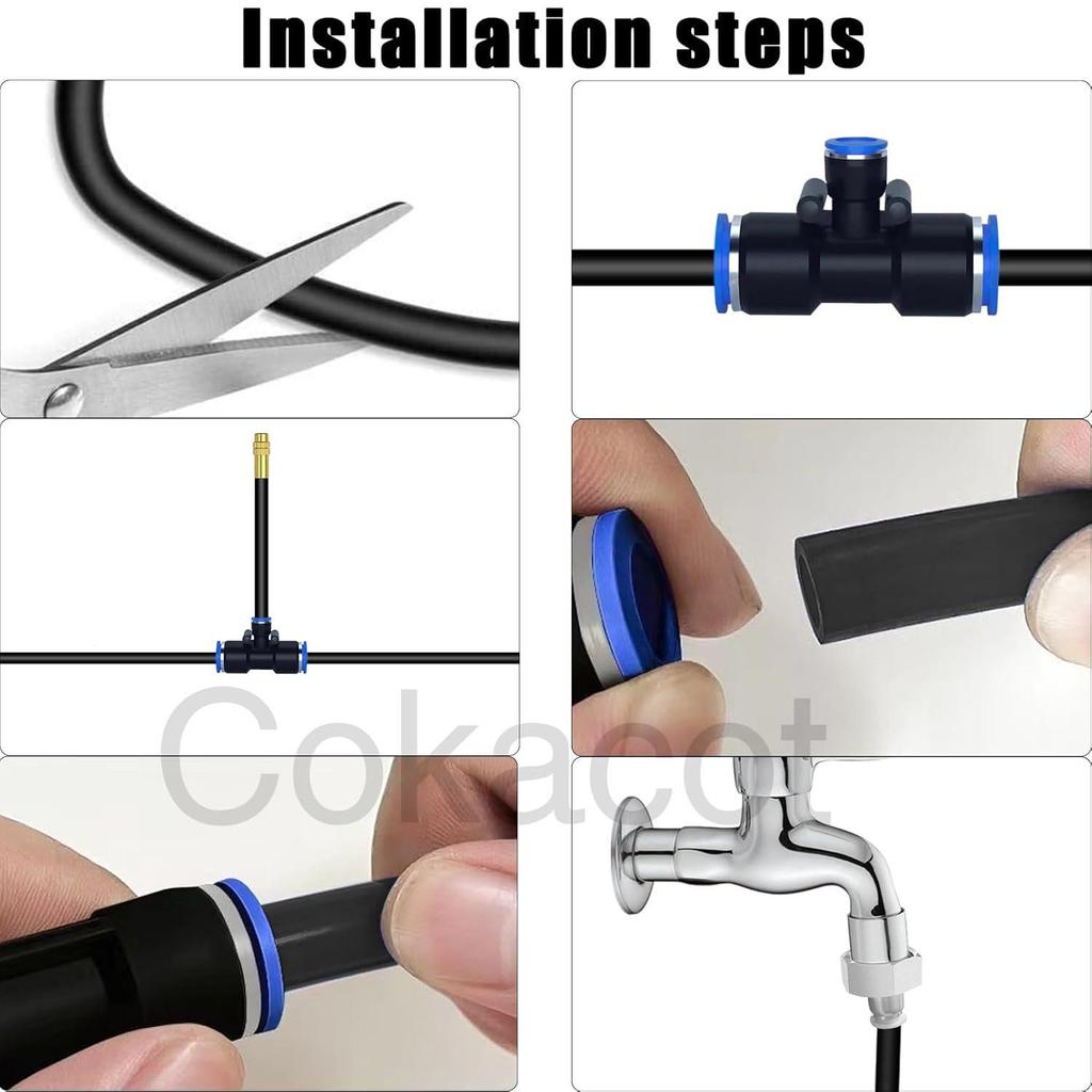 Adjustable Atomizing Nozzle Set for Irrigation, Cooling, and Humidification