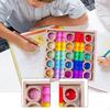 Stacking Game Building Blocks Set for Kids Smooth Cube Rainbow Acrylic Gemstone Cubes