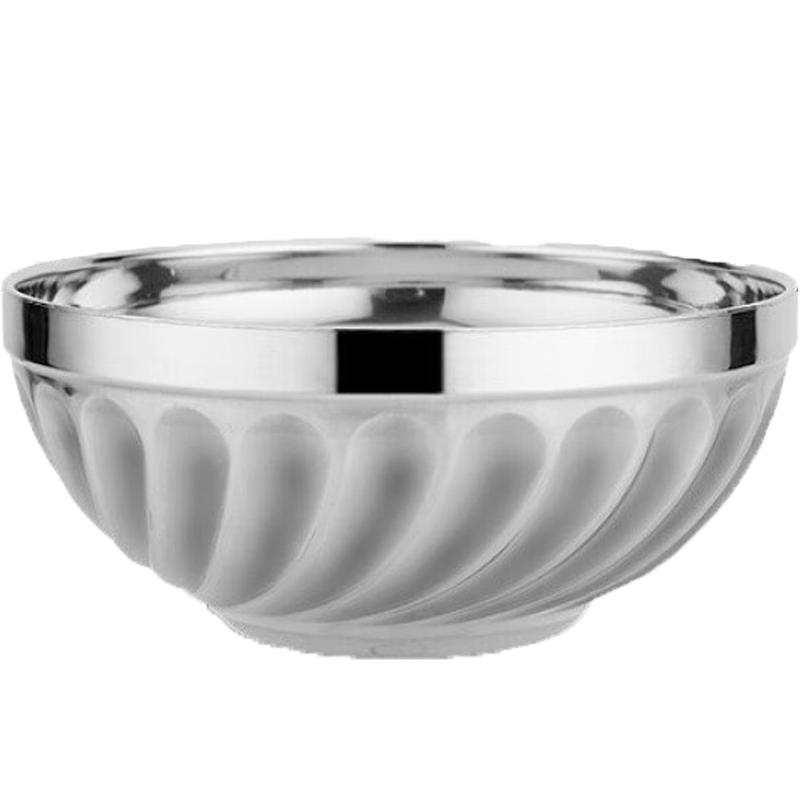 Homeglen 201 Stainless Steel Double-Layer Insulated Rice Bowl
