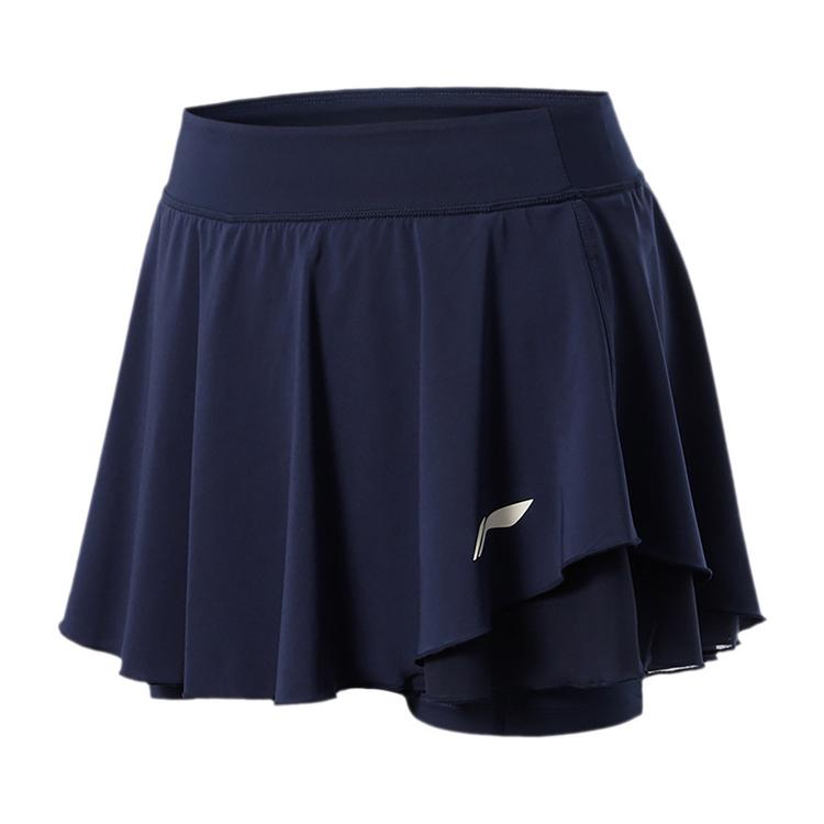 Li Ning Tennis Series Logo Embroidered Elastic Waist Casual Skirt Women skirts ASKW058-3 S