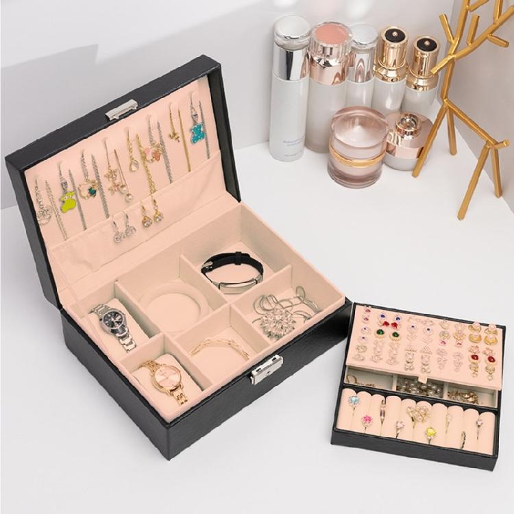 Convenient Jewelry Box Spacious Jewelry Holder Double Layer Jewelry Organizers