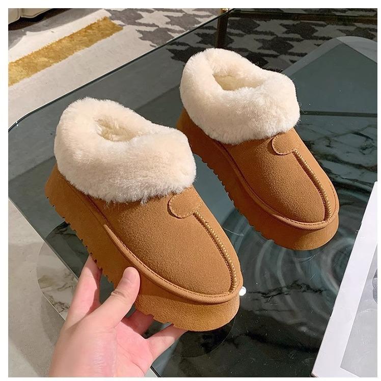 

Зимние ботинки женские 2025 года, новые зимние бархатные утолщенные короткие нескользящие теплые хлопковые ботинки на платформе, повседневные хлопковые ботинки женские 35 малиновый