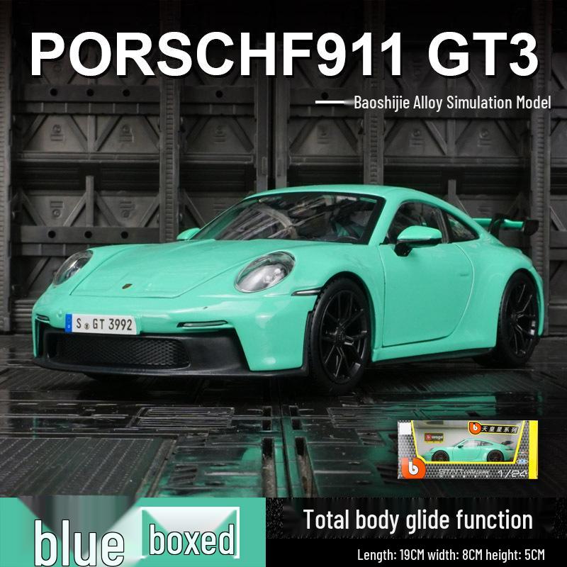 

Bburago 911 GT3 Модель суперкара из сплава - Статичное украшение для автомобиля для мальчиков.