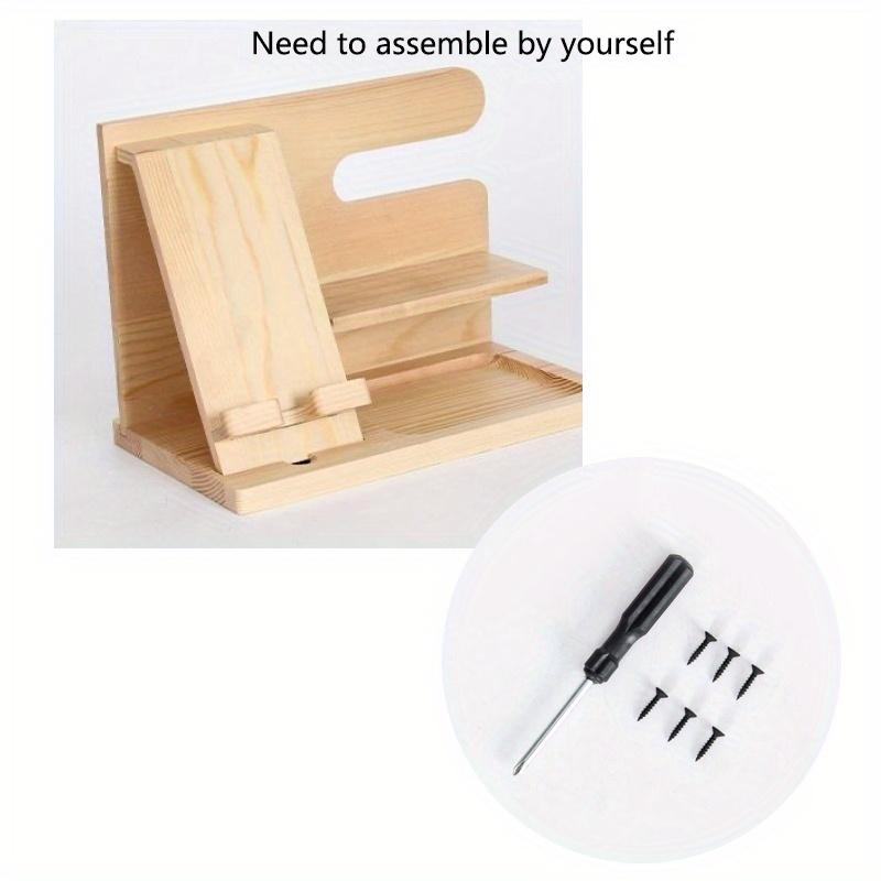 27819661 см 1 шт деревянная подставка для телефона ключей часов очков и кошелька многофункциональная подставка для хранения подарок на день рождения мужчине белый 1816₽