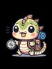 Basilisk Kawaii Tiny Basilisk With A Backpack Oversized Unisex T-Shirt