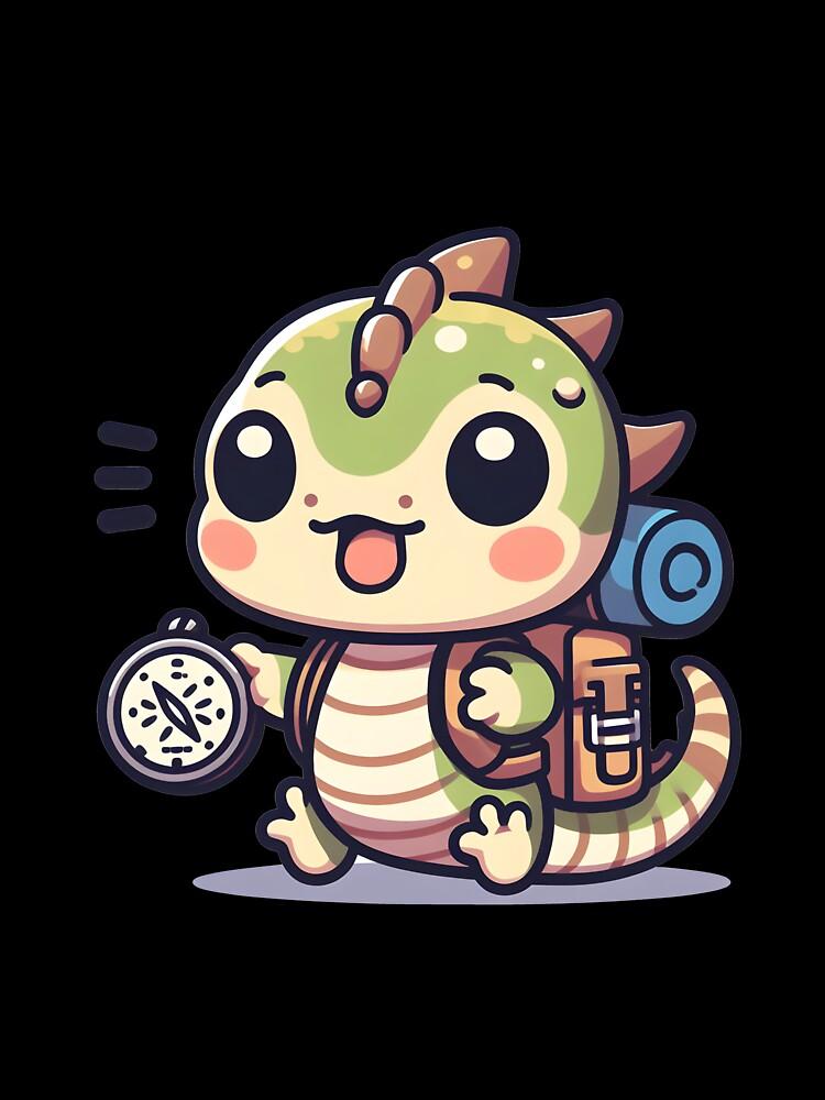 Basilisk Kawaii Tiny Basilisk With A Backpack Oversized Unisex T-Shirt