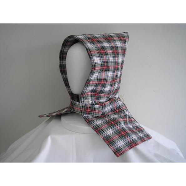 Disaster prevention hood that doubles as a cushion (for children) Green, red, and white gingham check.Band red Admission Kindergarten Nursery school