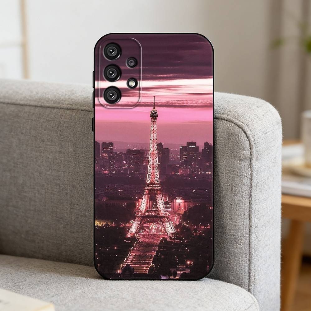 E-Eiffel T-Tower    Phone Case For Samsung S25,S24,S21,S22,S23,S30,Ultra,S20,Plus,Fe,Note,10,9,5G Black Cover