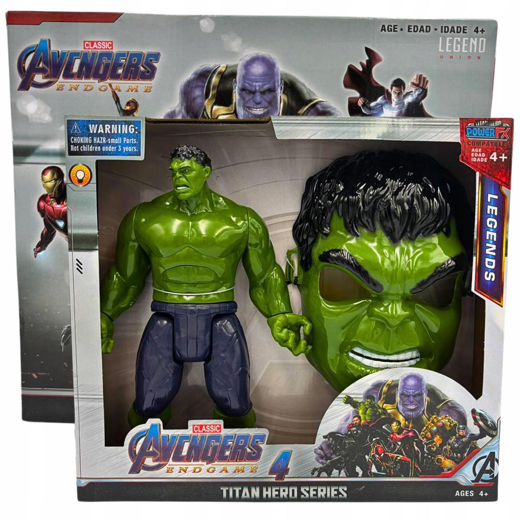 Hulk Figure Set Collectible Toy Marvel + Hulk Mask