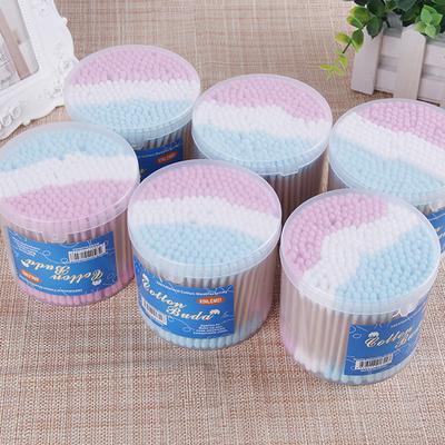 300Pcs Disposable Makeup Cotton Swab Colored Bamboo Cotton Swab Wood Sticks Soft Cotton Buds Cleaning Of Ears Tampons