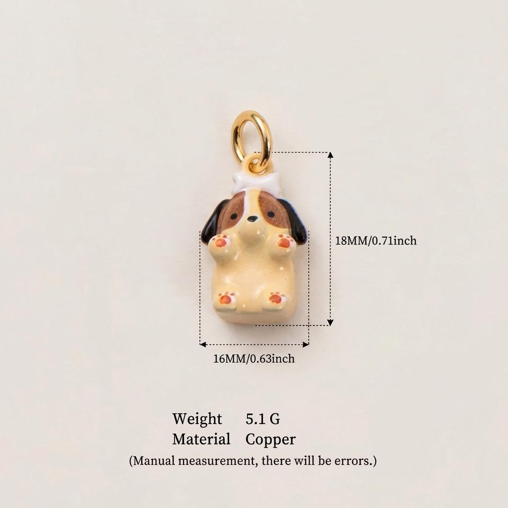 Animal World Cute Copper Pendant Necklace: Small Fish, Panda, Puppy, Butterfly Design