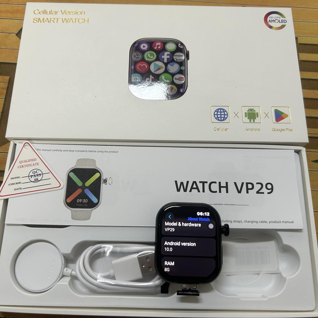 VP29 Smartwatch 5G Android 256GB Storage 4G/5G LTE Sim Card GPS WIFI 2.29 Inch 490*580 Amoled Smart Watch With 8MP Rotary Camera