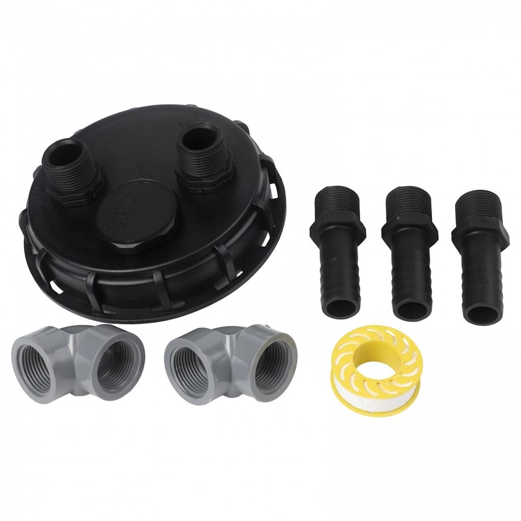 163mm PP IBC-Deckel für industrielle Wassertanks mit zwei 25mm Schnellkupplungen