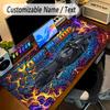Motorcycle Biker Theme Personalized Mouse Pad Custom Name Text Non Slip Desk Pad For Laptop Office Desktop