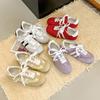 Korean niche ballet training shoes women's summer 2025 new versatile flat-bottomed retro sports and leisure shoes board shoes
