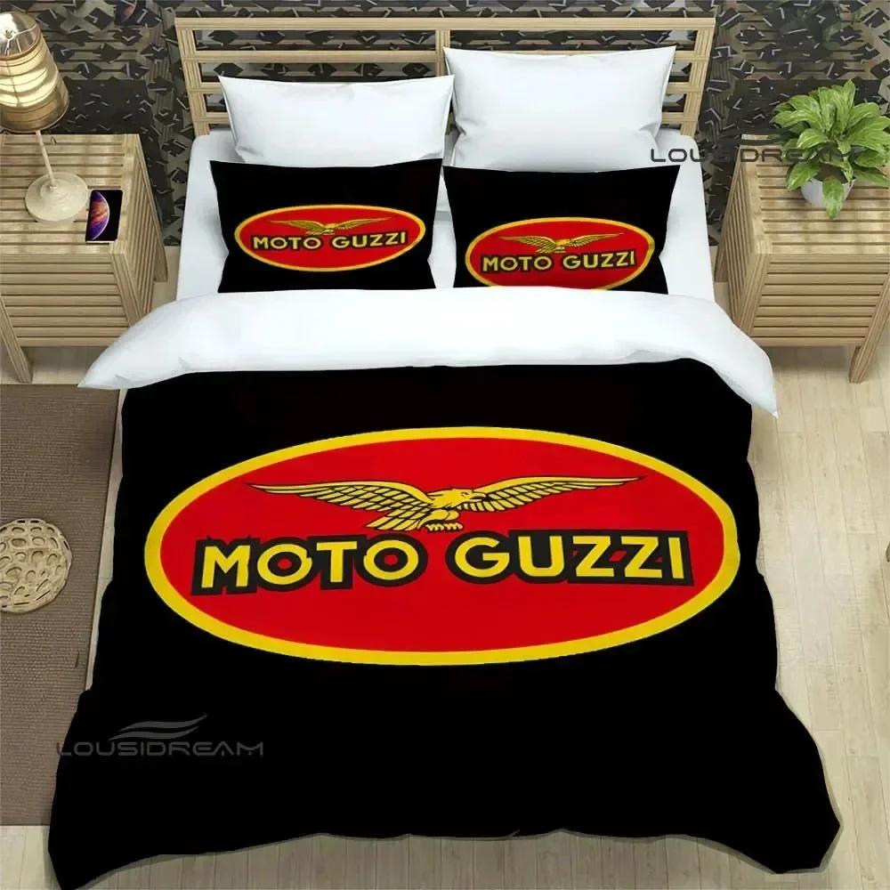 Luxury New 3D Print Guzzi Motorcycle Bedding Sets Exquisite Bed Supplies Set Duvet Cover Bed Bedding Set Luxury Birthday Gift
