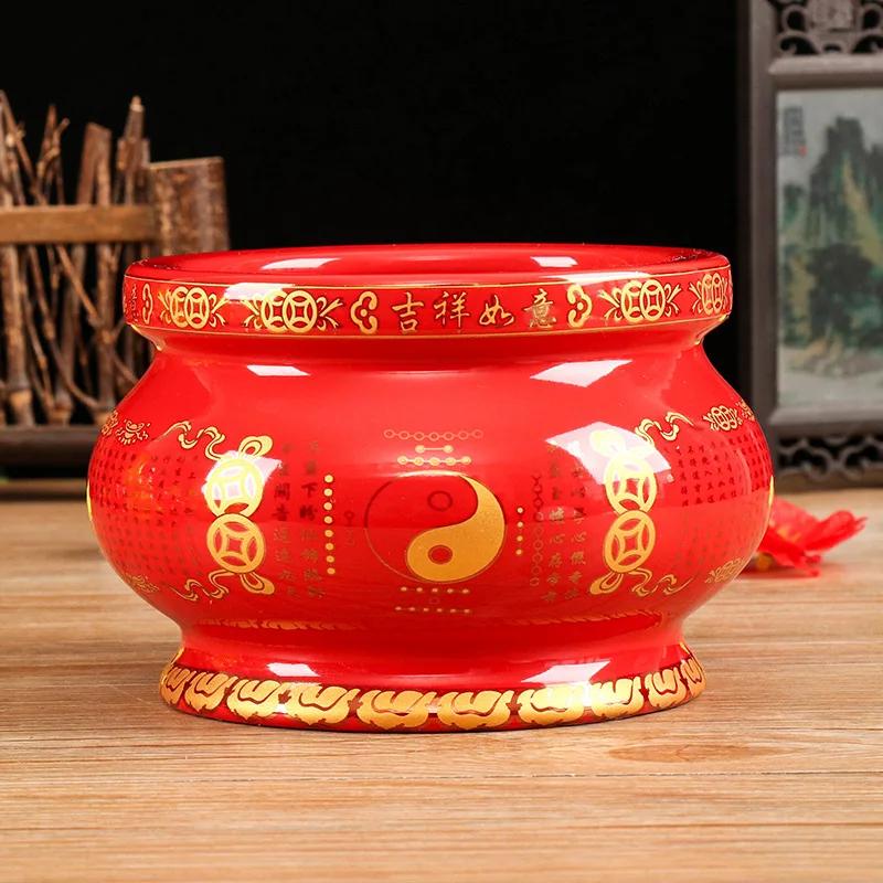 1pc Taoist ceramic incense burner ornament Household indoor incense burner Incense ornament Buddha Hall and Buddhist Equipment